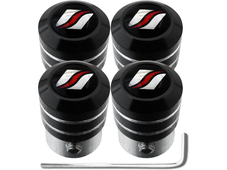4 Luxyline "black" antitheft valve caps