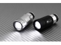 LED flashlight, rechargeable on the cigarette lighter black