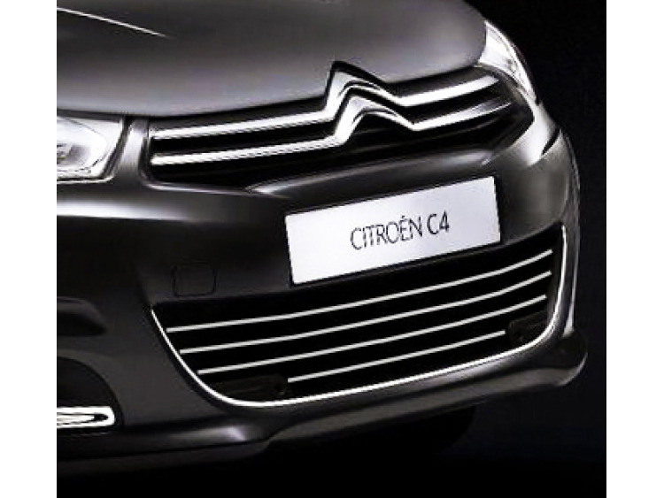 Radiator grill chrome trim compatible with Citro&euml;n C4 11-26