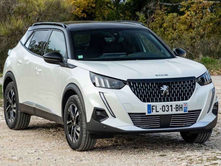 Radiator grill chrome trim compatible with Peugeot 2008 19-26