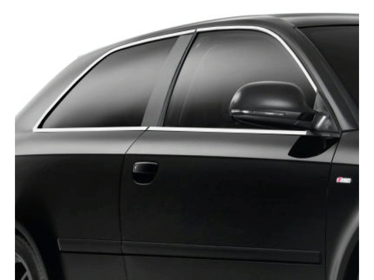 Side windows chrome trim Audi A3 s&eacute;rie 1 96-00 Audi A3 S&eacute;rie 1 Phase 2 00-03 Audi A3 s&eacute;rie 2 03-08 Audi A3 s&eacute;rie 2 phase 2 08-12 Audi A3 S&eacute;rie 2 Phase 2 Sportback 08-1 Audi A3 S&eacute;rie 2 Sportback 04-08 