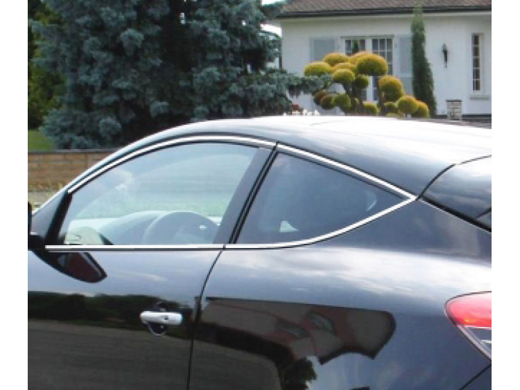 Side windows chrome trim Renault M&eacute;gane III coup&eacute; 08-12 Renault M&eacute;gane III phase 2 coup&eacute; 12-13 Renault M&eacute;gane III phase 3 coup&eacute; 13-21