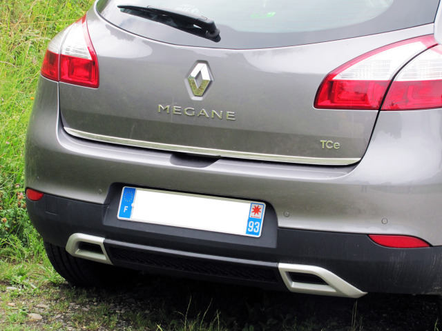 Trunk chrome trim Renault Mégane III 0812 Renault Mégane III phase 2 1213 Renault Mégane III phase 3 1321