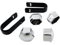 Wheel bolt caps anti-theft 17mm chrome